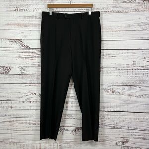 Covington Black Straight Leg Flat Front Dress Pants